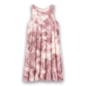 Old Navy pink the dye jersey swing dress